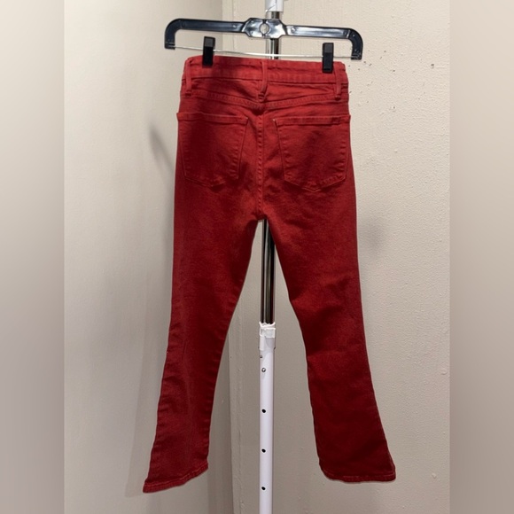 Frame Denim Women's Red Le Crop Mini Boot Jeans Size 24 - Picture 10 of 10